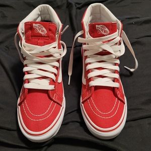 Vans red hightops